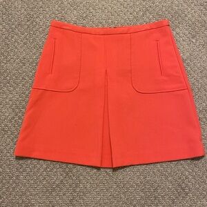 NWOT Maeve Anthropologie Cheri Pleated A-Line Skirt In Salmon Pink Size 12